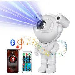 GENERICO - PROYECTOR GALAXIA CON ALTAVOZ BLUETOOTH ASTRONAUTA