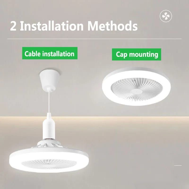 GENERICO - VENTILADOR DE TECHO CON ILUMINACION BASE E27