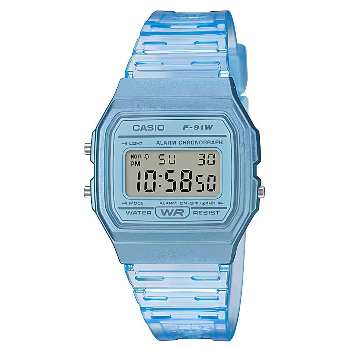 CASIO - Reloj F-91ws-2 Mujer Digital Resina - Celeste