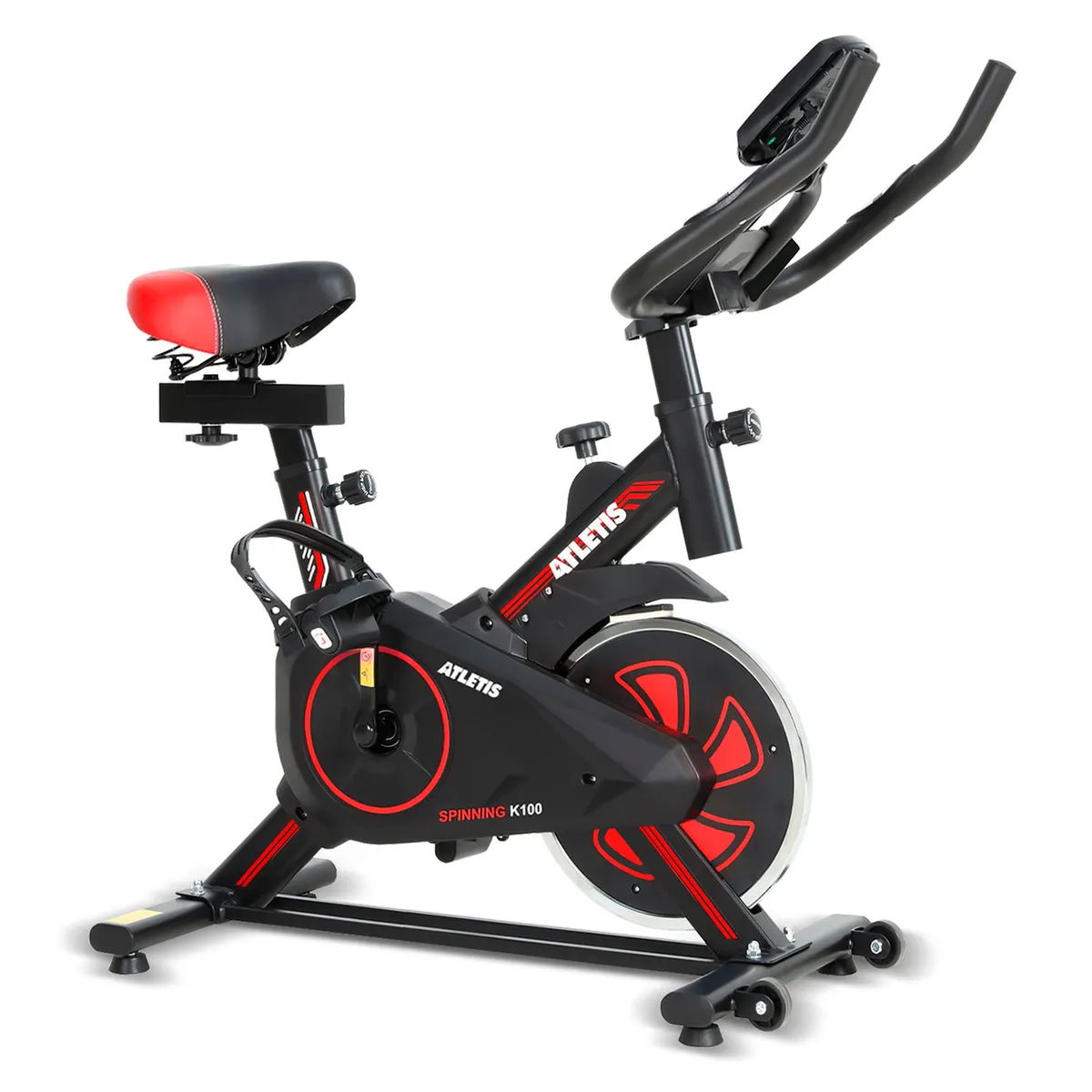 ATLETIS - Bicicleta Spinning K100 Rojo