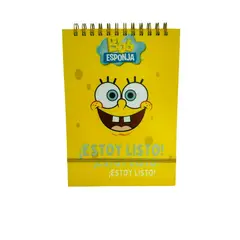 GENERICO - Croquera B5 100Hjs Lisas Blancas Bob Esponja