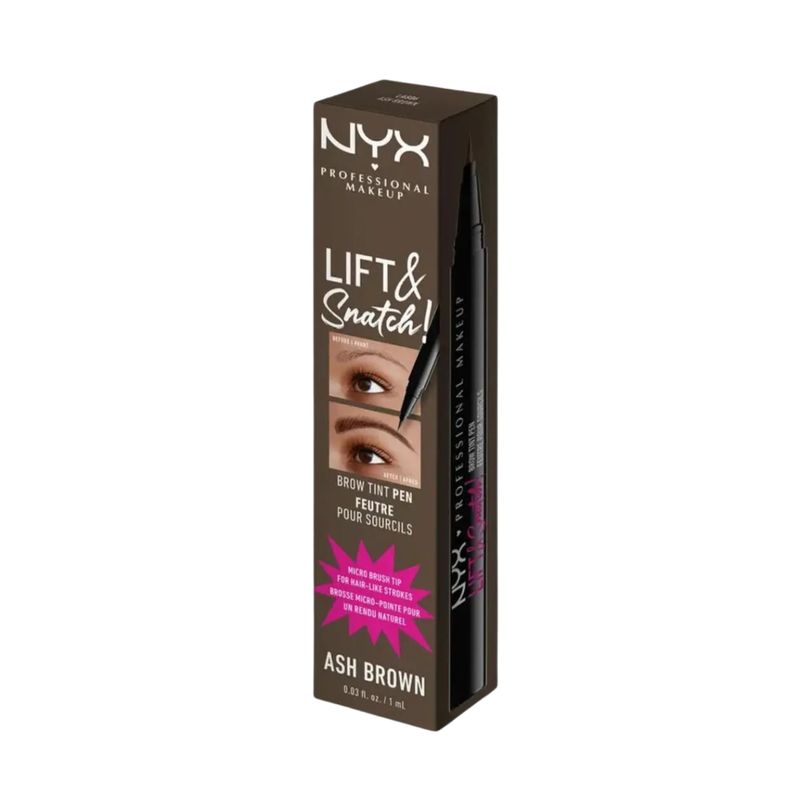 NYX - Lápiz Cejas Nyx Lift & Snatch Ash Brow Tint Pen Marrón