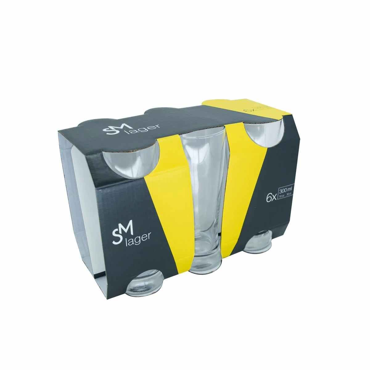 SANTA MARIANA - Set 6 Vasos Cerveceros 300 Cc Lager