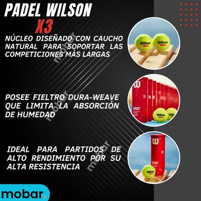Imagen 2 del producto Pelota Pádel Performance X3 Tarro 3 Unid Profesional