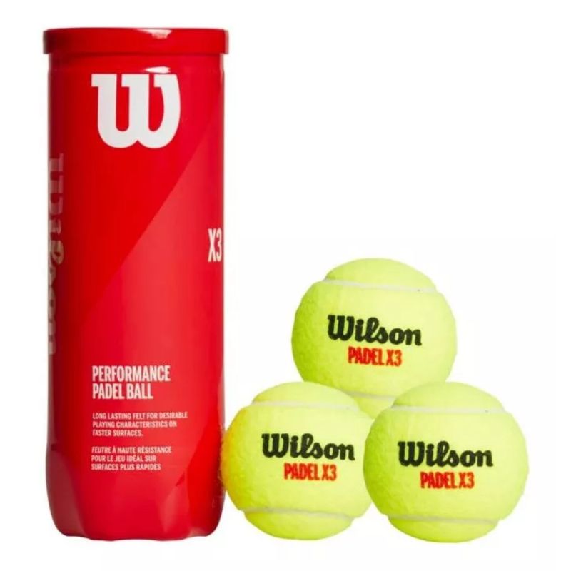 WILSON - Pelota Pádel Performance X3 Wilson Tarro 3 Unid Profesional