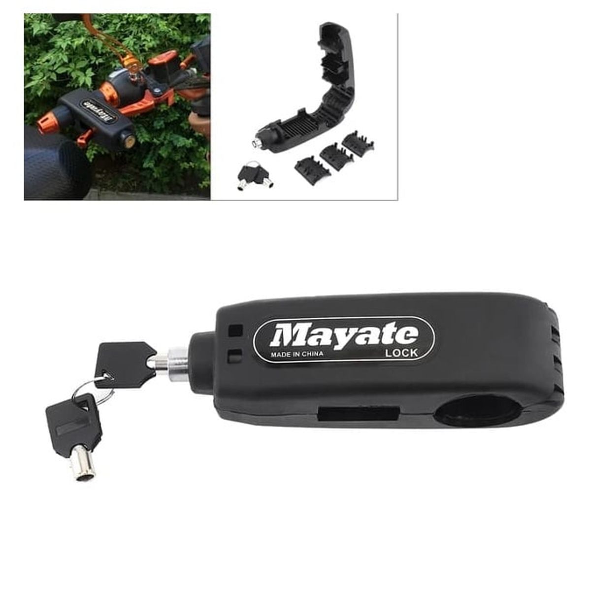 GENERICO - CANDADO CERRADURA MANILLA UNIVERSAL PARA MOTO 1219