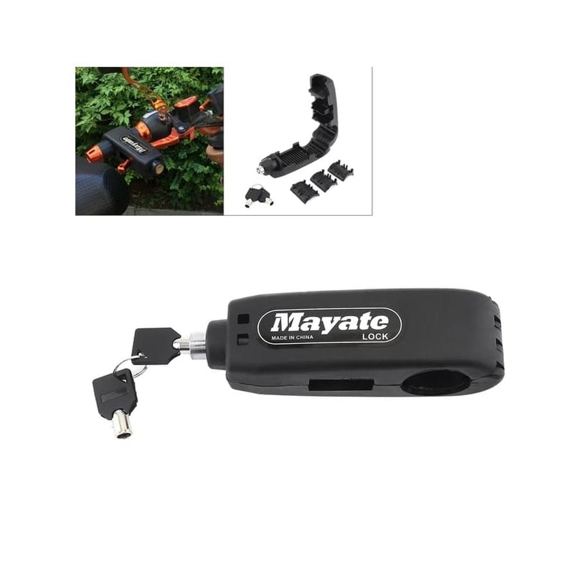 GENERICO - CANDADO CERRADURA MANILLA UNIVERSAL PARA MOTO 1219