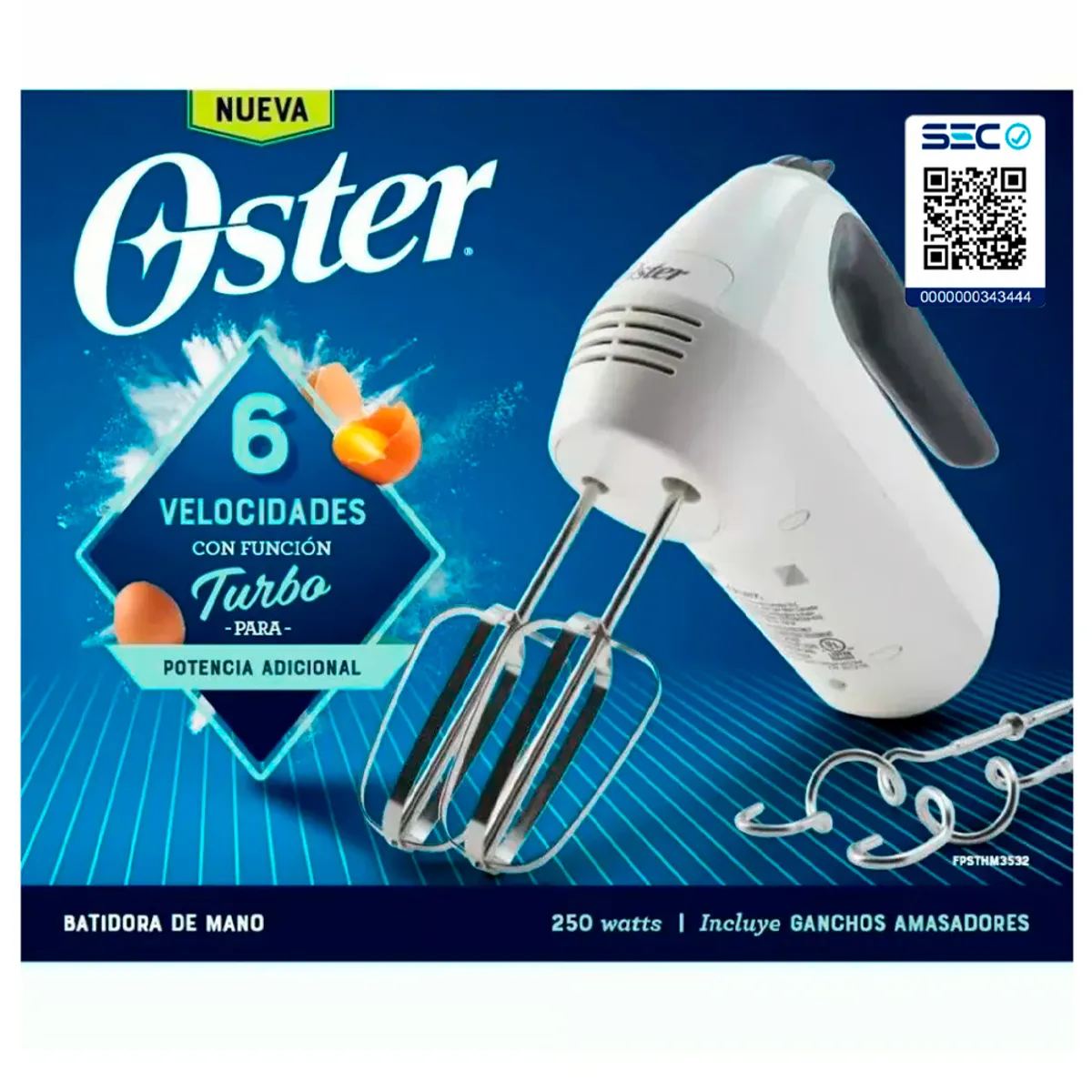 OSTER - Batidora Eléctrica de mano Oster 6 velocidades Certificada SEC