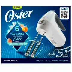 OSTER - Batidora Eléctrica de mano 6 velocidades Certificada SEC
