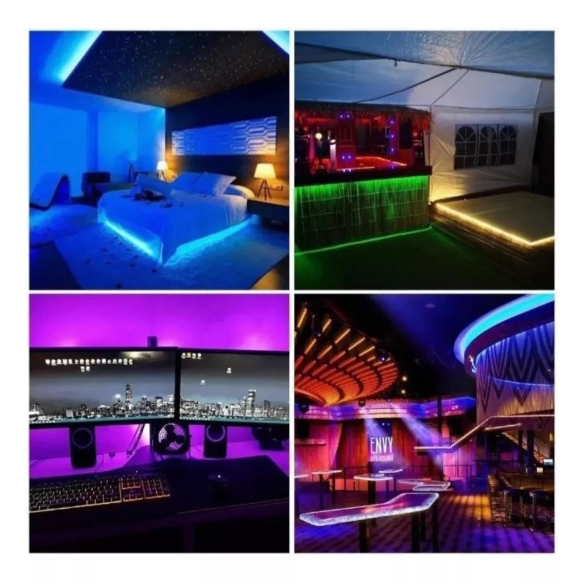 GENERICO - Cinta con RGB con silicona led 5050 de 5mt 467-1