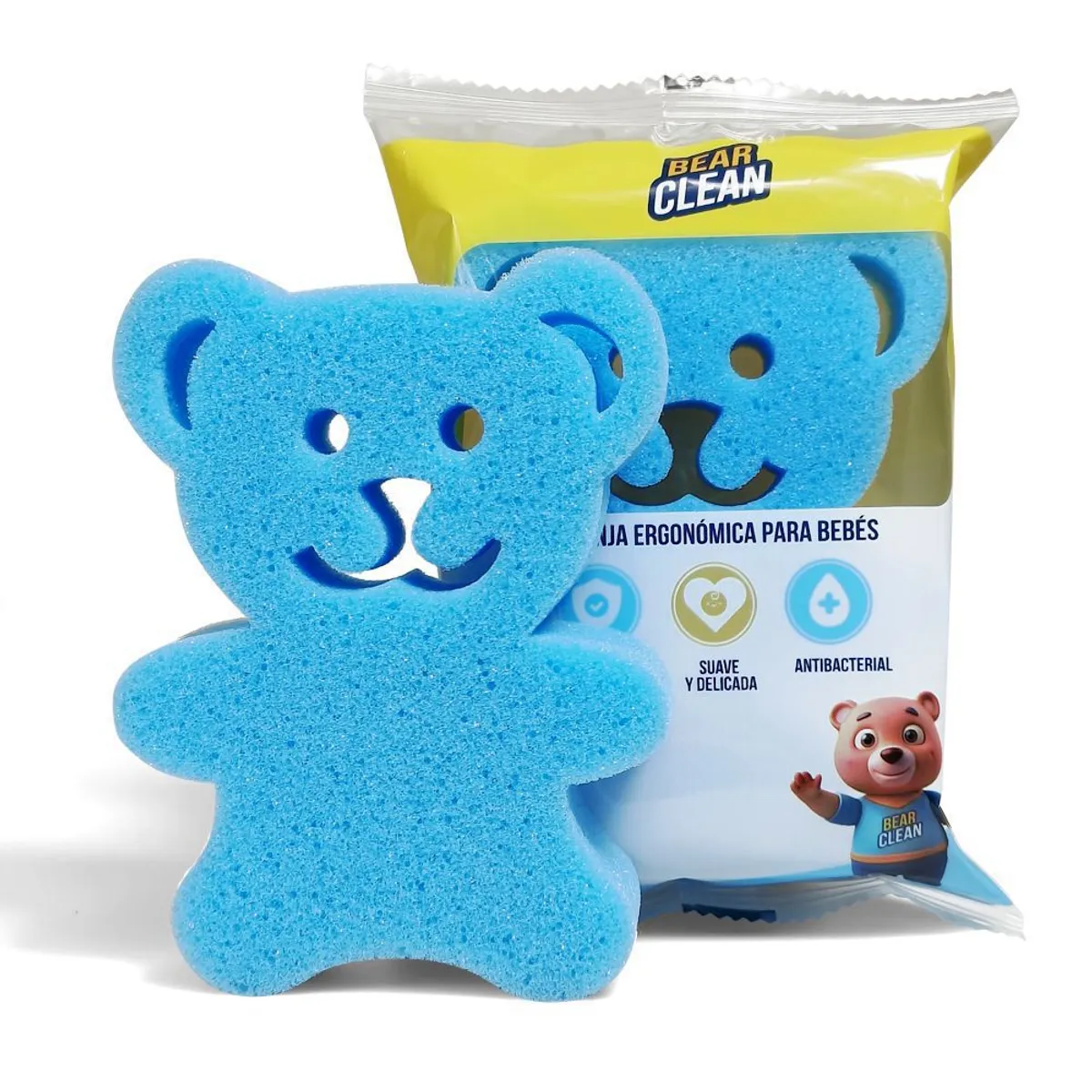 BEAR CLEAN - Esponja de Baño bebé Bear Clean Celeste