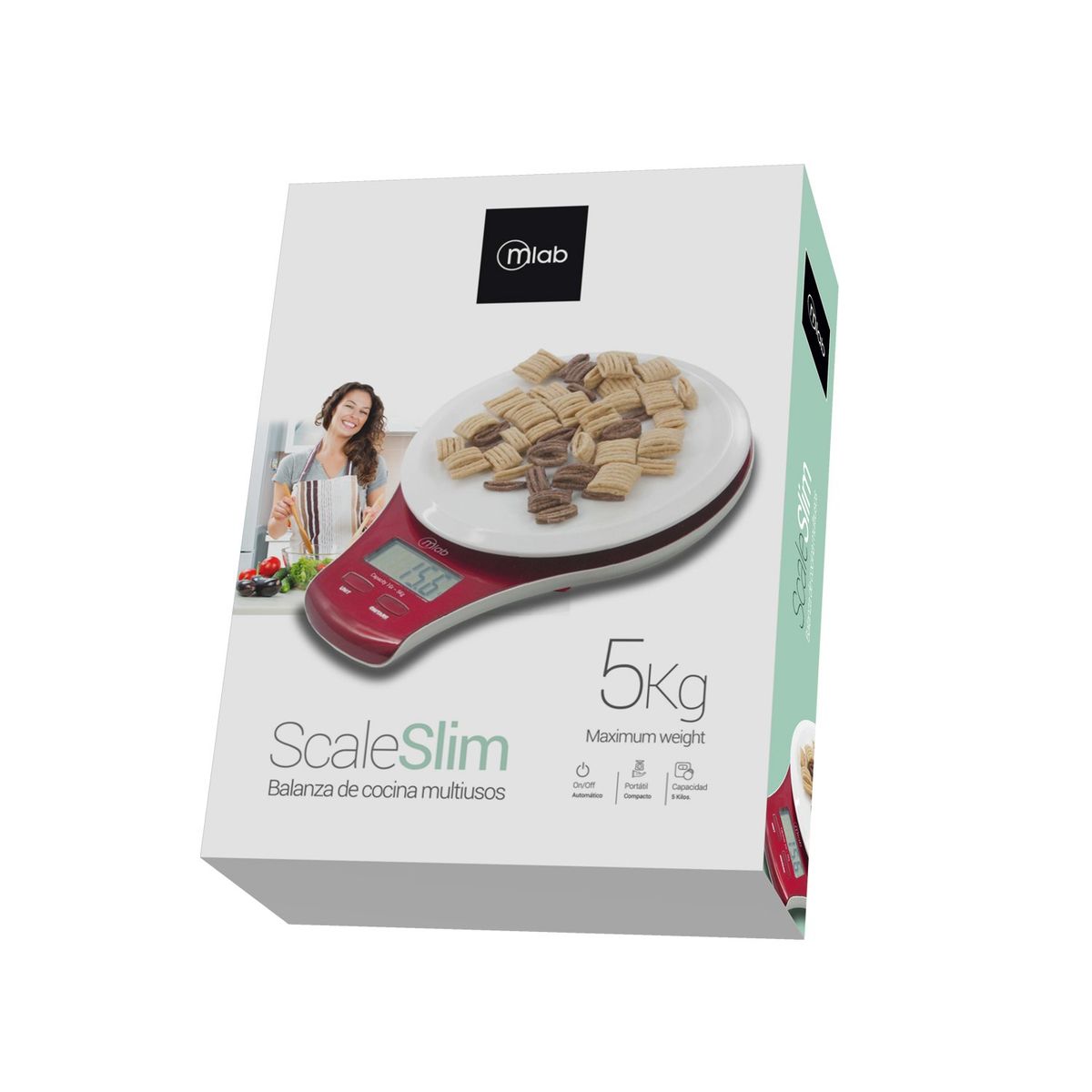 MLAB - Balanza Pesa de Cocina Multiuso Slim Mlab