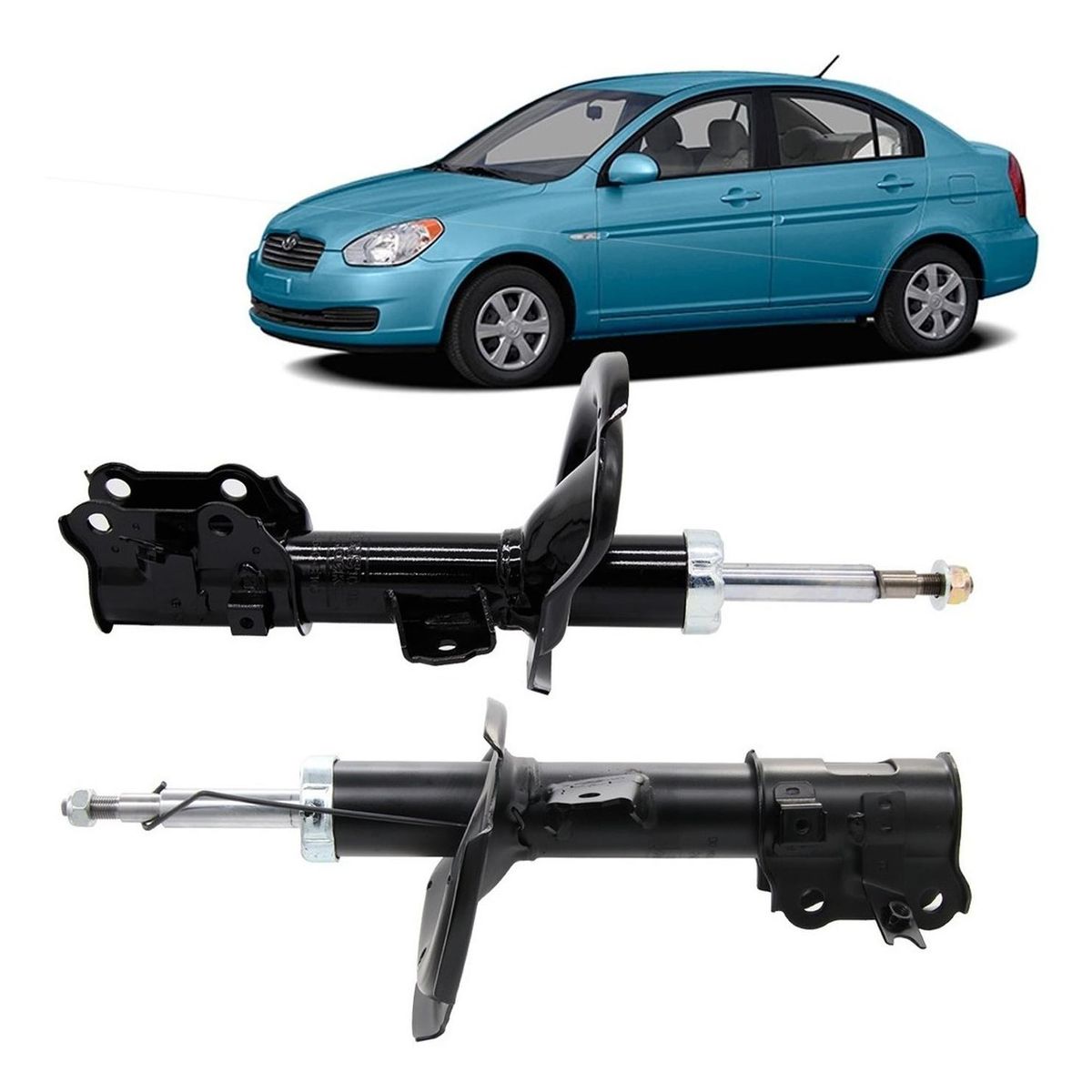 GENERICO - Par Amortiguadores Hyundai Accent 2006 Delantero