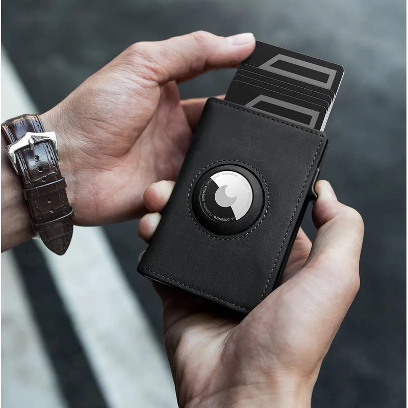 GENERICO - xclusiva billetera cuero Rfid compatible con airtag