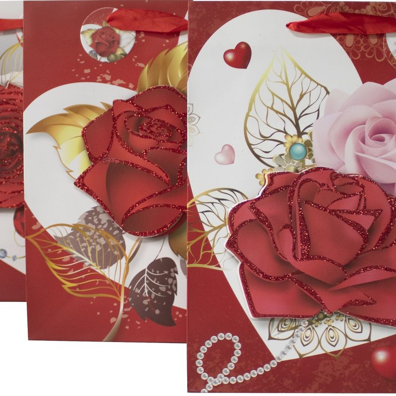 GENERICO - BOLSA DE REGALO FLOREADO 26X32 CM X12 UNI