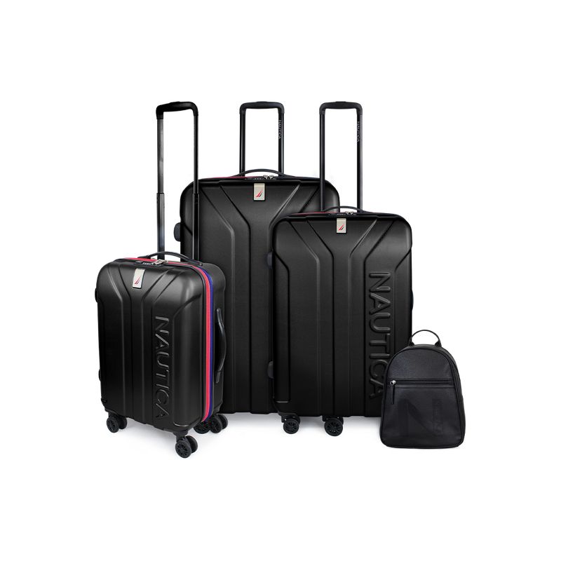 NAUTICA - Set Nautica 3 Maletas Prime negra S+M+L + Mochila Malik
