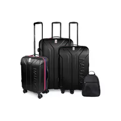 NAUTICA - Set 3 Maletas Prime negra S+M+L + Mochila Malik