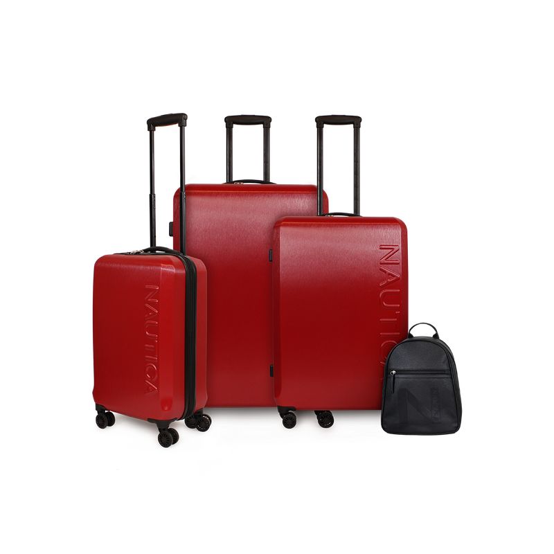 NAUTICA - Set Nautica 3 Maletas Victory roja S+M+L + Mochila Malik