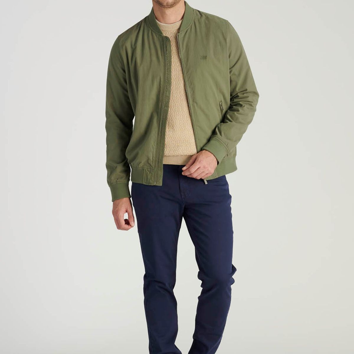 NEW MAN - Chaqueta Bomber Belovi Heritage Verde Newman