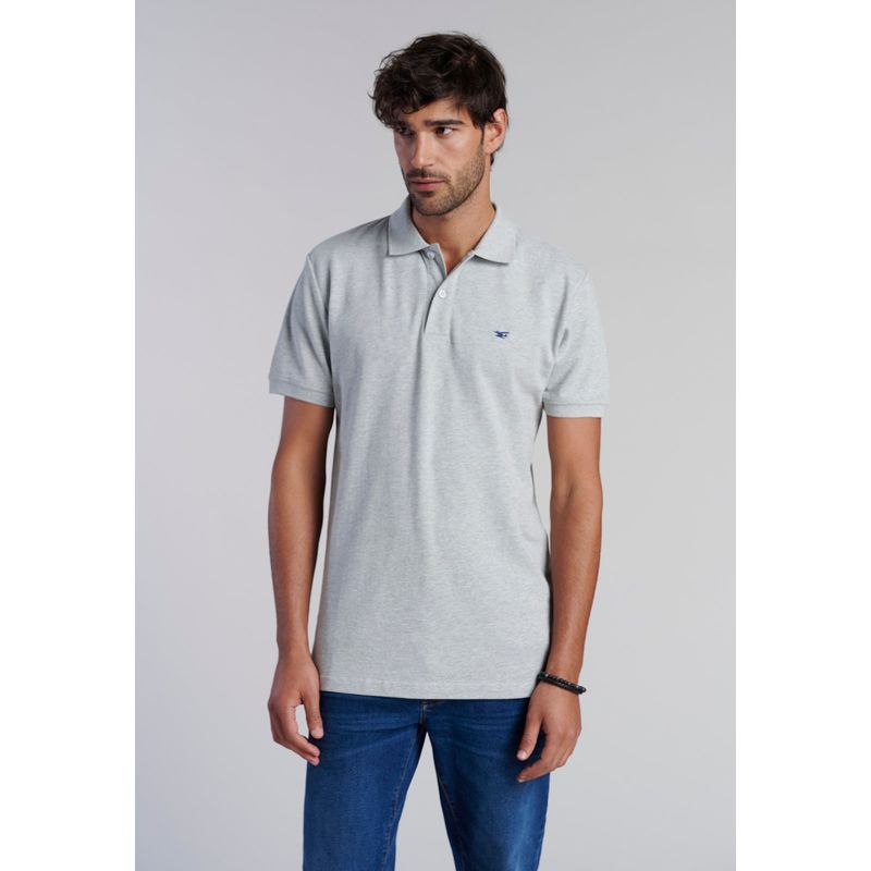 FEROUCH - Polera Piqué Básica F Gris Ferouch