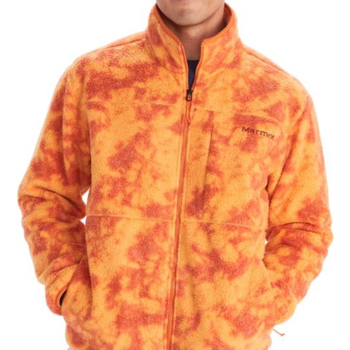 MARMOT - Polar Aros Printed Full-Zip Hombre Naranja