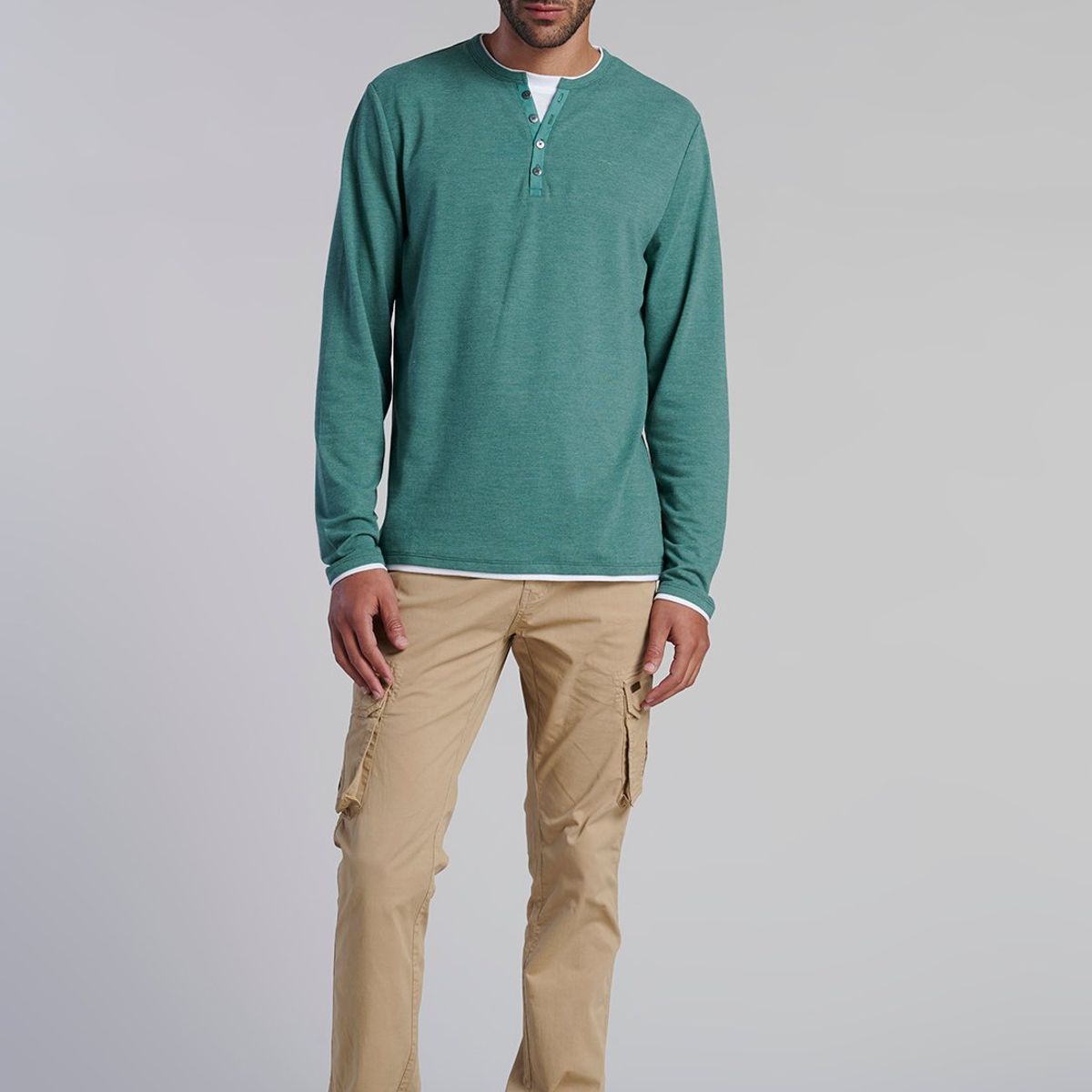 FEROUCH - Polera Ml Dobel Indiana Verde Ferouch