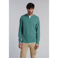 FEROUCH - Polera Ml Dobel Indiana Verde