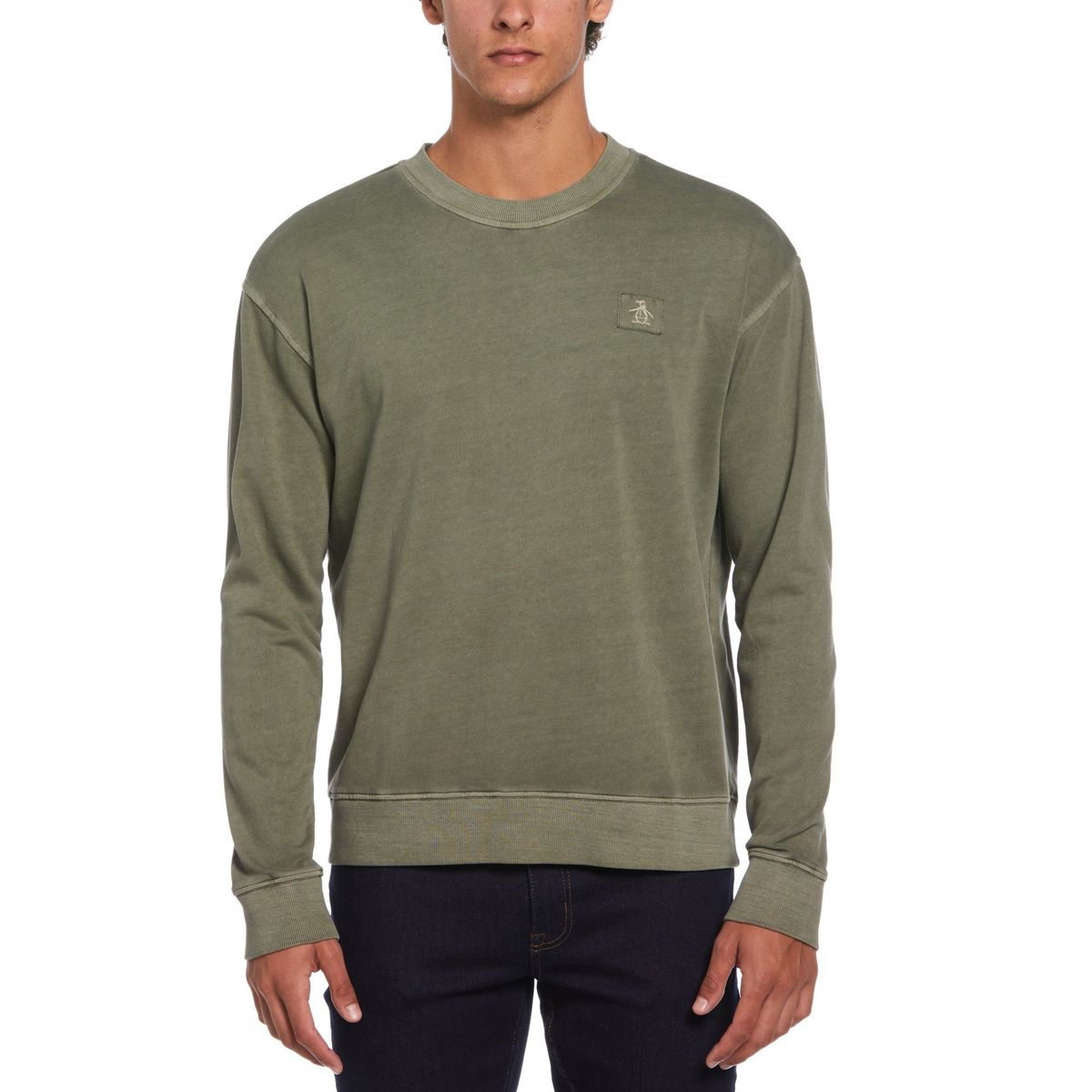 ORIGINAL PENGUIN - Polerón De Hombre Algodón Liso Militar