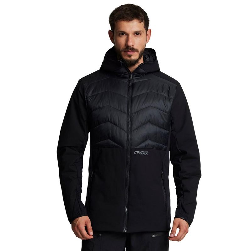 SPYDER - Chaqueta Outdoor Hombre Spyder Hybrid Thermal Negro