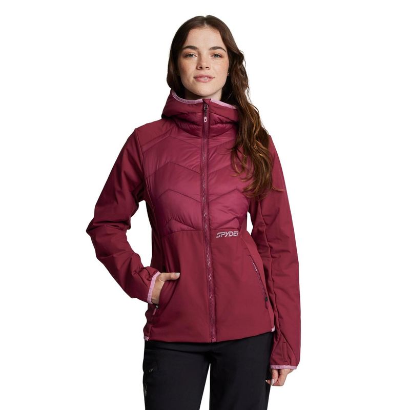SPYDER - Chaqueta Outdoor Mujer Spyder Hybrid Thermal Rojo