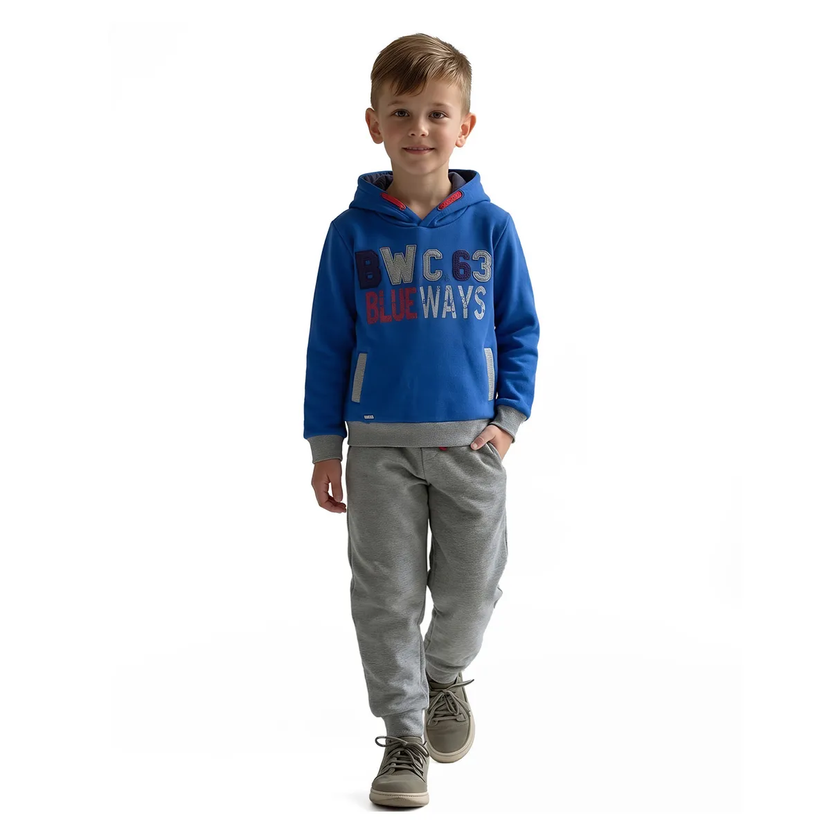 EXCEPTION - Conjunto Polerón y Pantalón Buzo Franela Niño