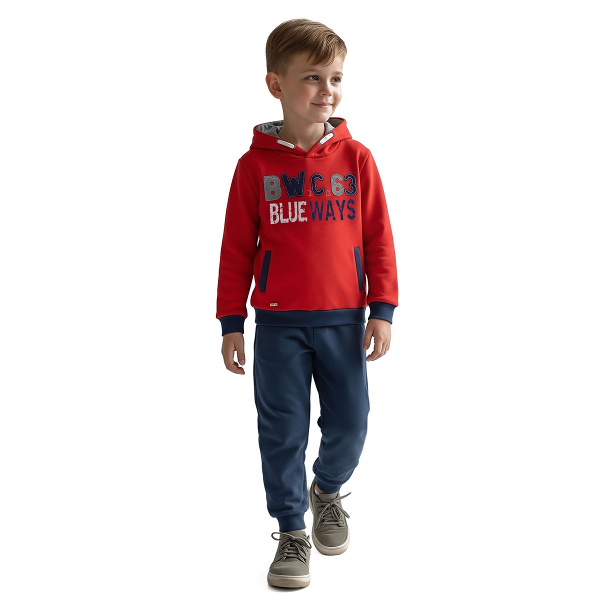EXCEPTION - Conjunto Polerón y Pantalón Buzo Franela Niño