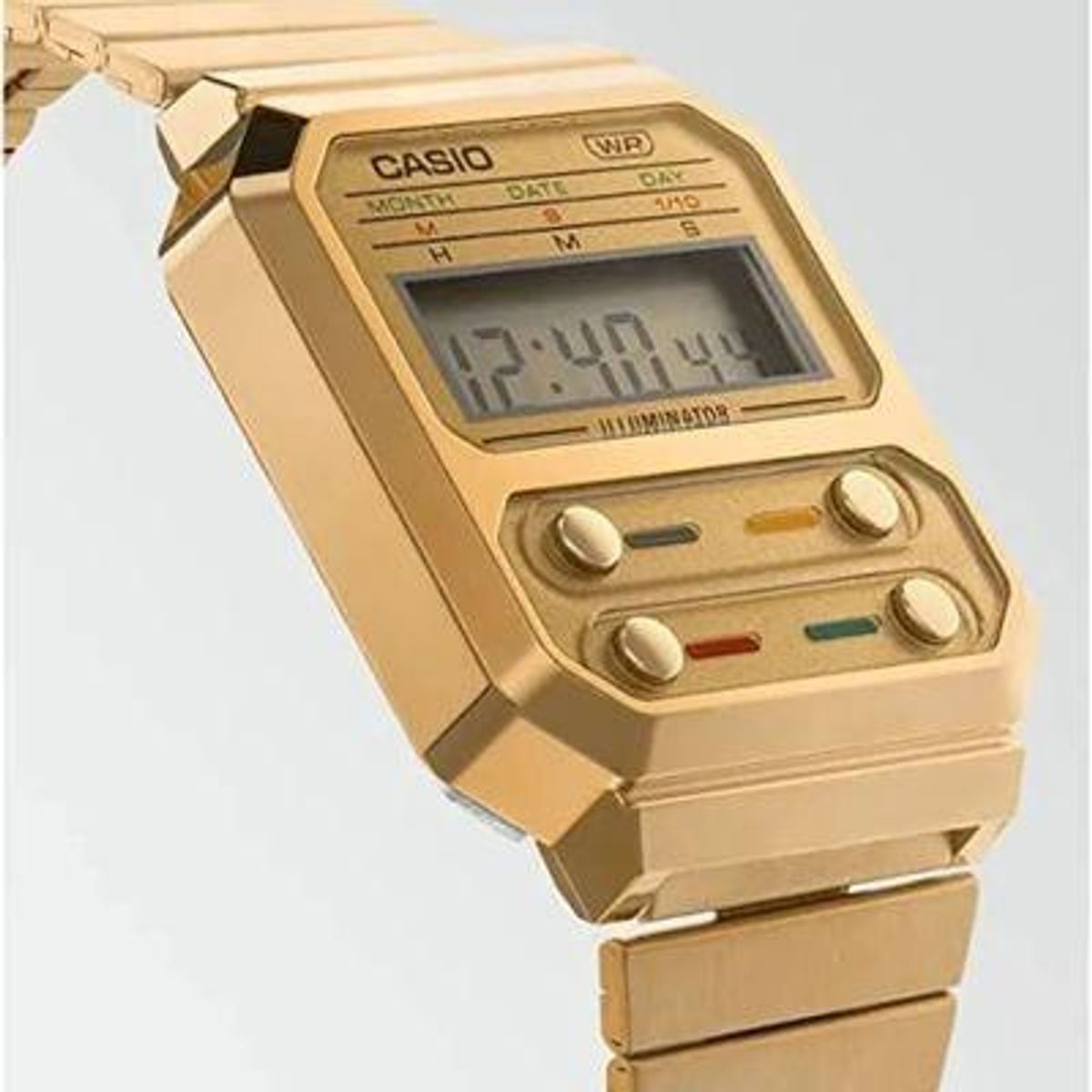 CASIO - Reloj A-100weg-9a Vintage Digital Metal - Dorado