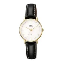 Q&Q - Reloj Qz01j101y Mujer Analogo Cuero - Dorado