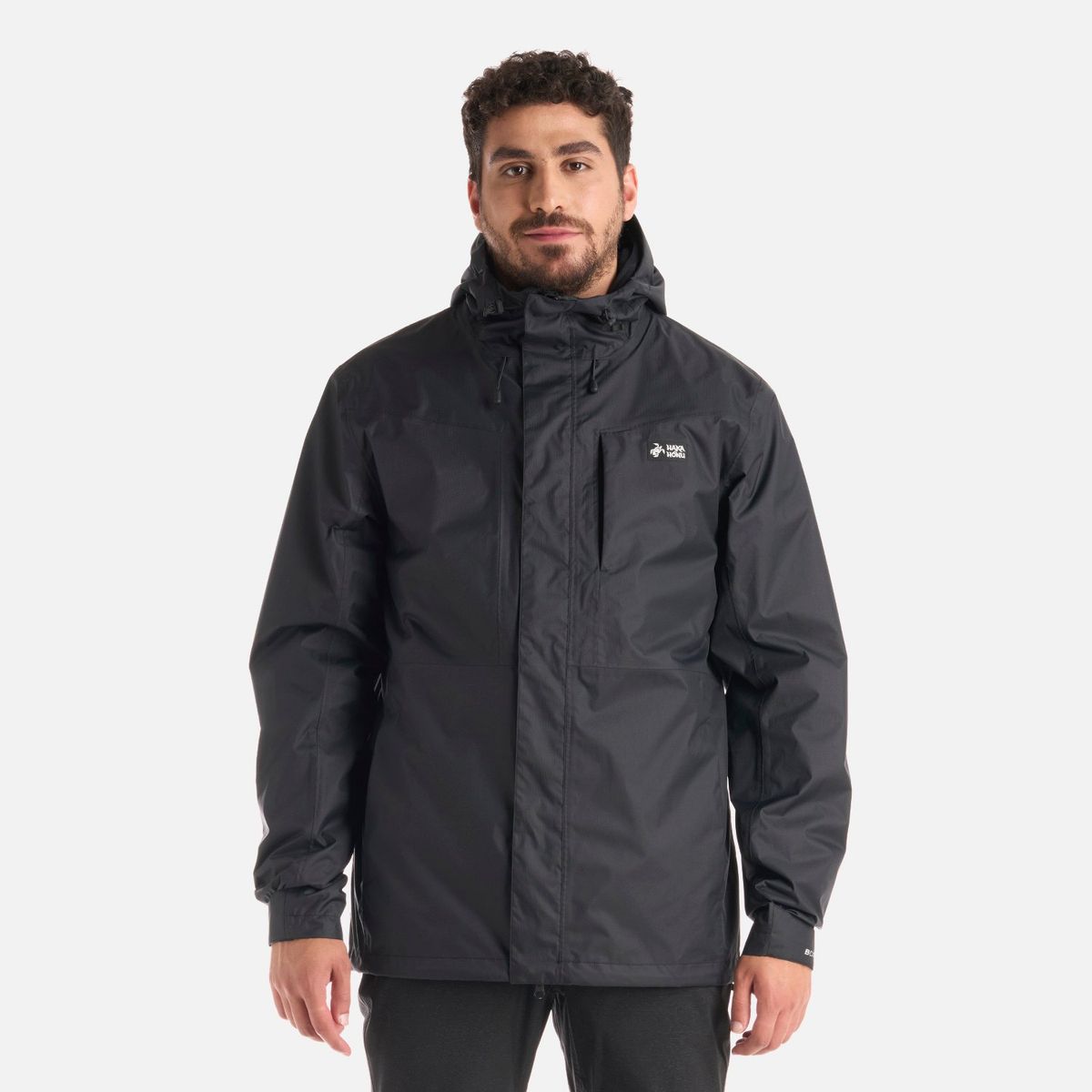 HAKA HONU - Chaqueta Hombre Corteza Negro Haka Honu