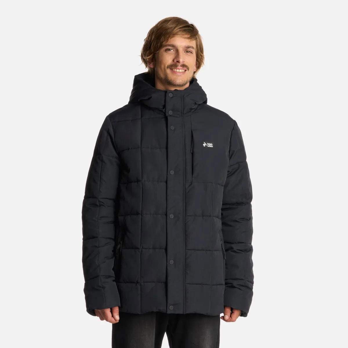 HAKA HONU - Chaqueta Hombre Aislado Negro Haka Honu
