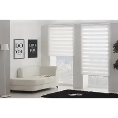 HAPPYDAYS - CORTINA ROLLER DUO PERSIANA ENROLLABLE DIA Y NOCHE 220X200 BLANCO