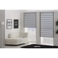 HAPPYDAYS - CORTINA ROLLER DUO PERSIANA ENROLLABLE DIA Y NOCHE 220X200 GRIS