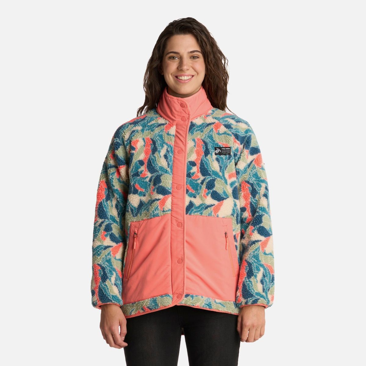 HAKA HONU - Polerón Mujer Zip-porrito Print Taupe Haka Honu