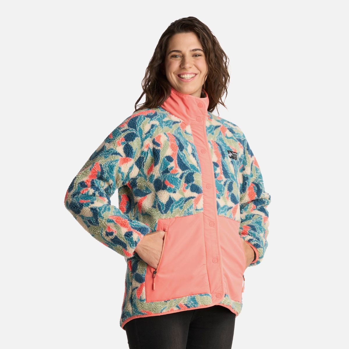 HAKA HONU - Polerón Mujer Zip-porrito Print Taupe Haka Honu