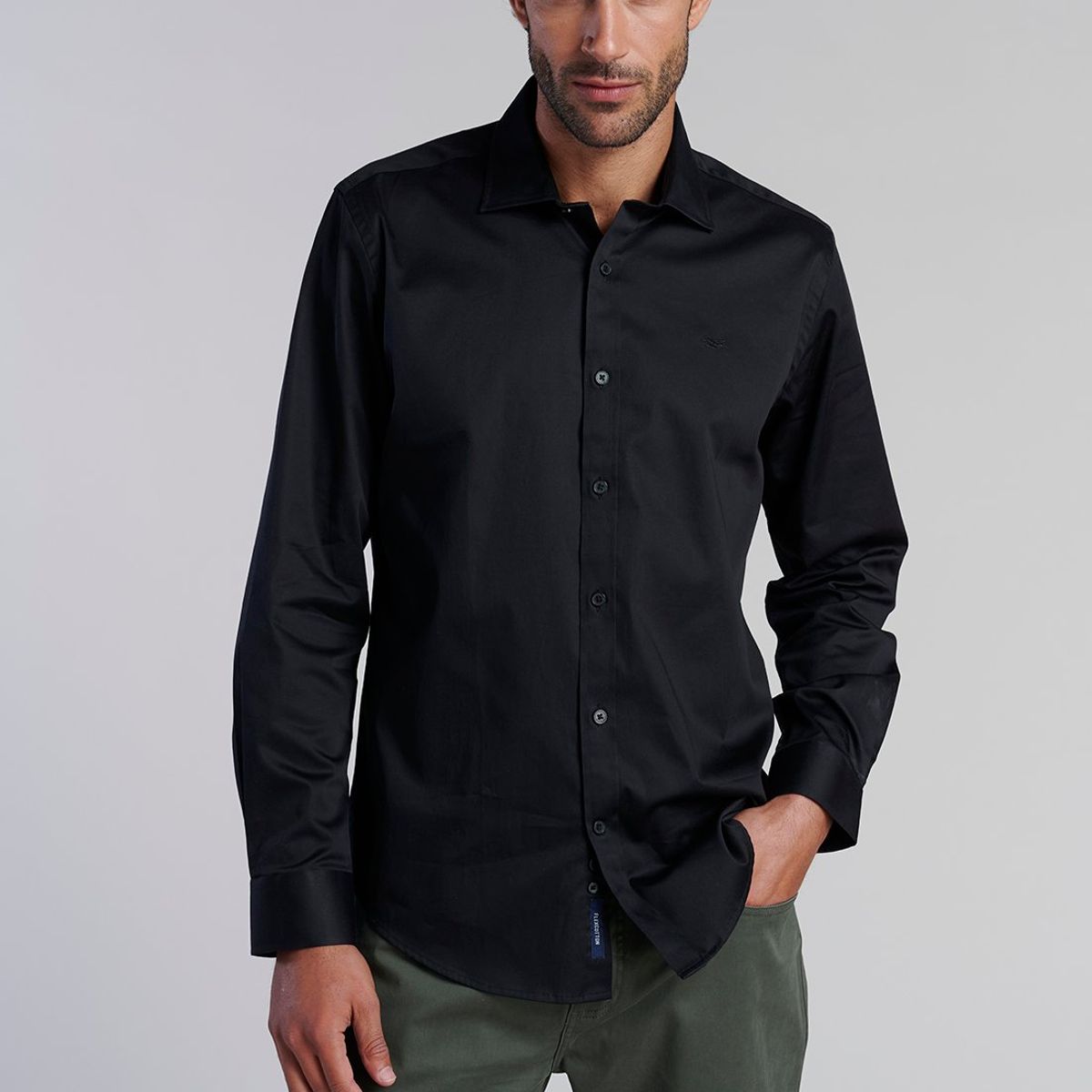 FEROUCH - Camisa Smart Casual Dublin Negro Ferouch