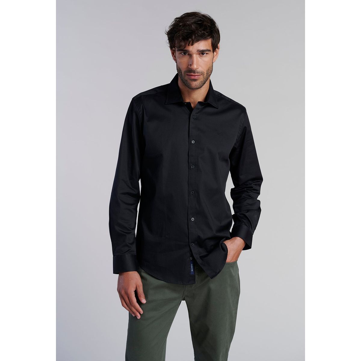 FEROUCH - Camisa Smart Casual Dublin Negro Ferouch