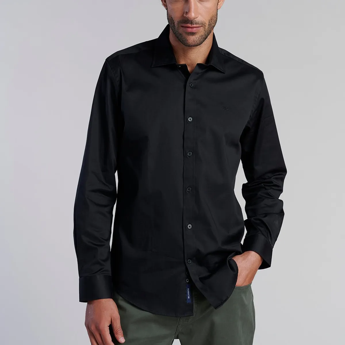 FEROUCH - Camisa Smart Casual Dublin Negro Ferouch