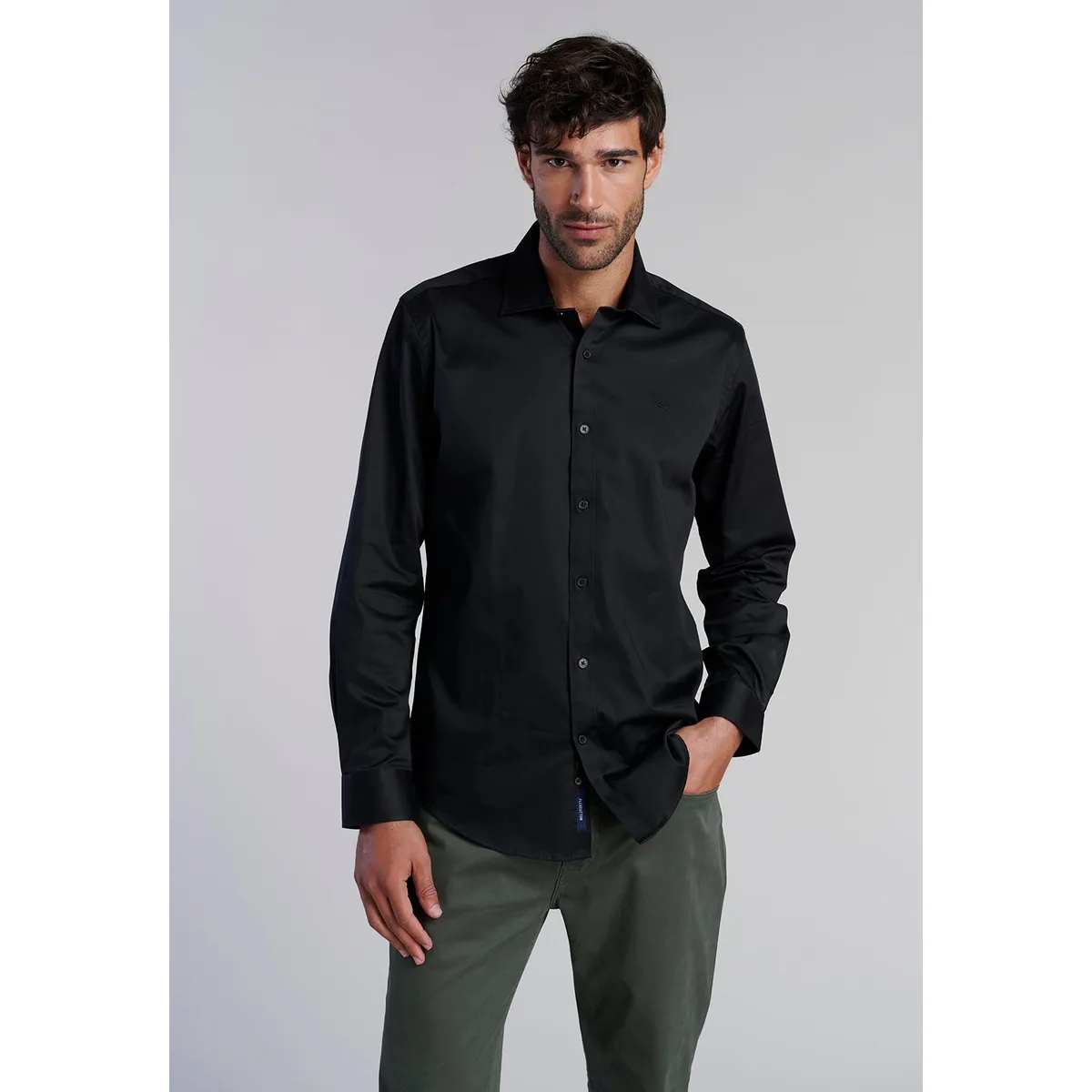 FEROUCH - Camisa Smart Casual Dublin Negro Ferouch