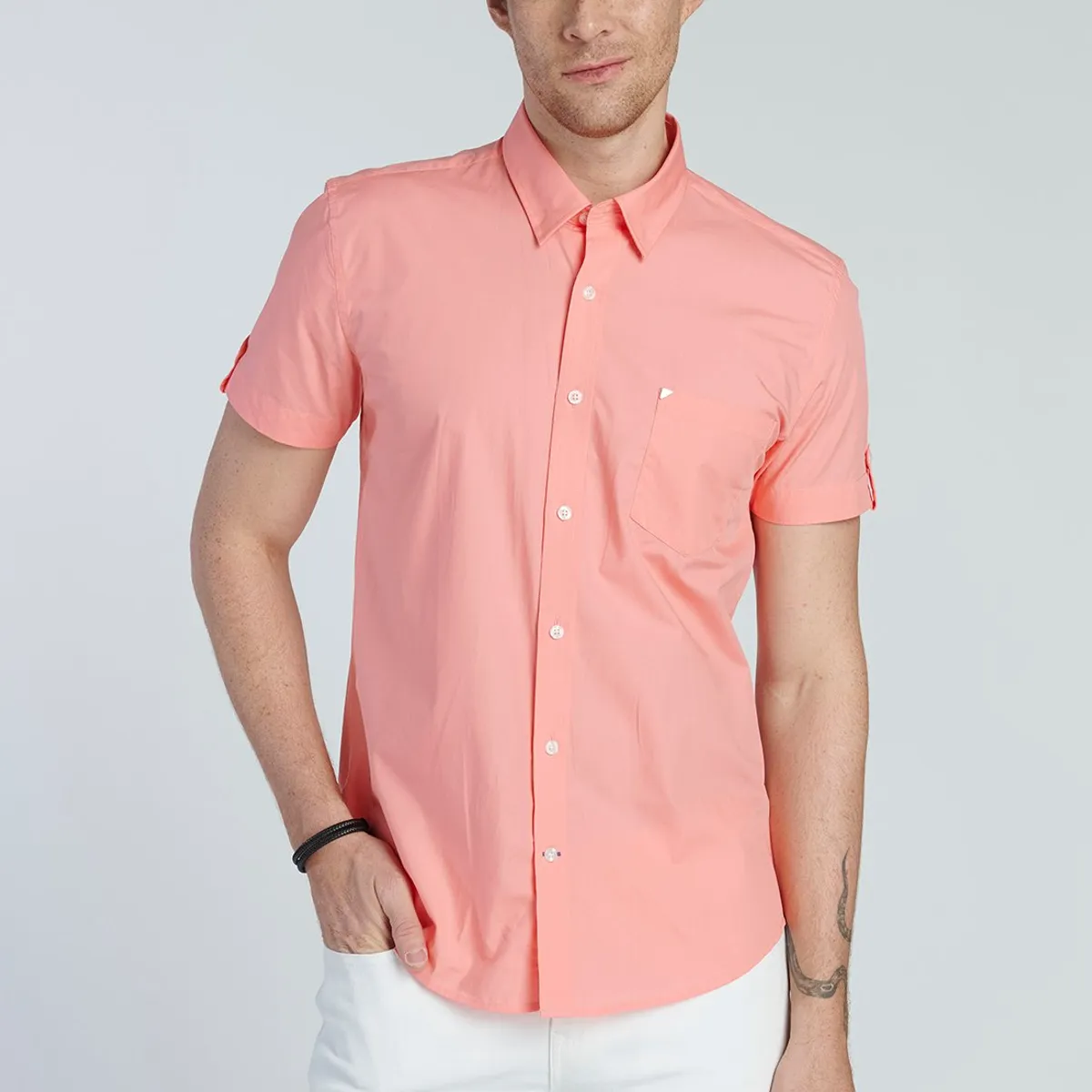NEW MAN - Camisa Aylesbury Naranjo New Man