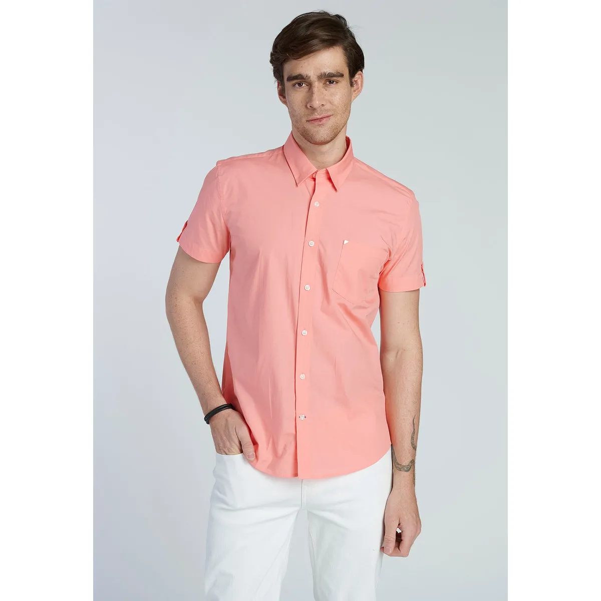 NEW MAN - Camisa Aylesbury Naranjo New Man