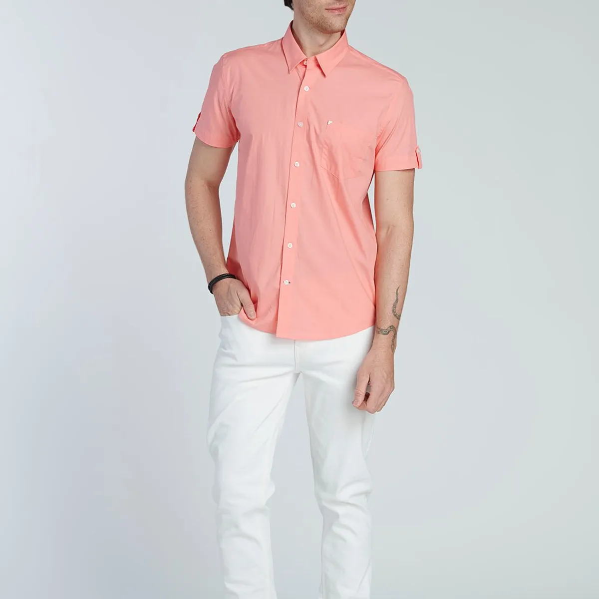 NEW MAN - Camisa Aylesbury Naranjo New Man