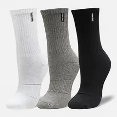 HAKA HONU - Calcetines Las Tres Puntas Pack Medio Negro Gris Blanco