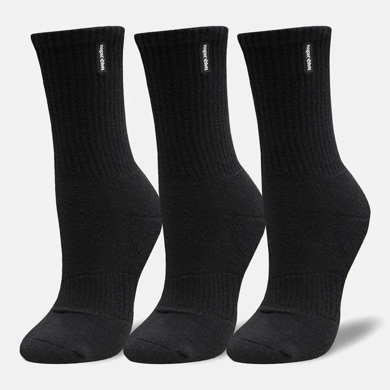 HAKA HONU - Calcetines Las Tres Puntas Pack Medio Negro Haka Honu