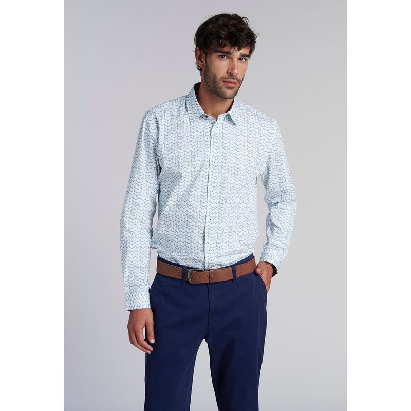 FEROUCH - Camisa Estampada  Madison  Fj Verde Ferouch